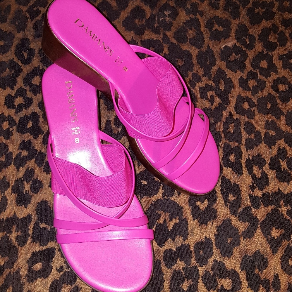 Damiani  slide pink sandal made in Italy Size 8